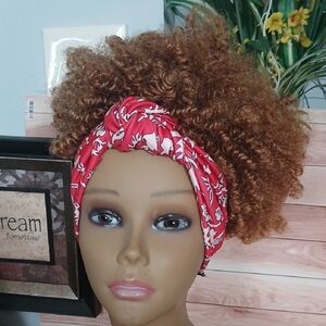 Vibrant Red Floral Headband